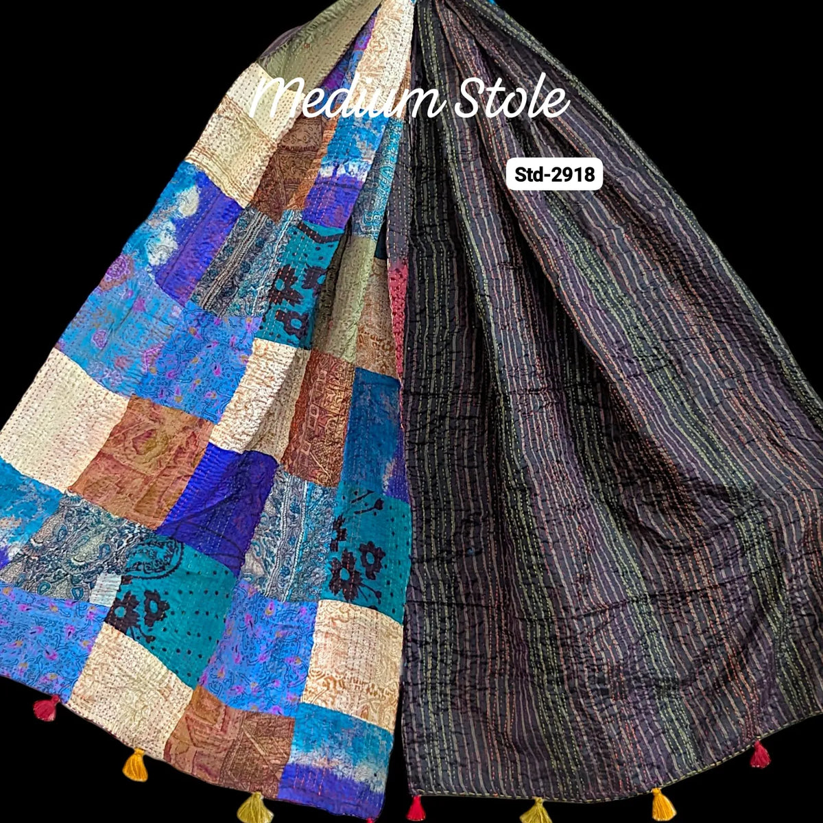 Handmade Silk Stole- While style meets utility- Medium Size-2918