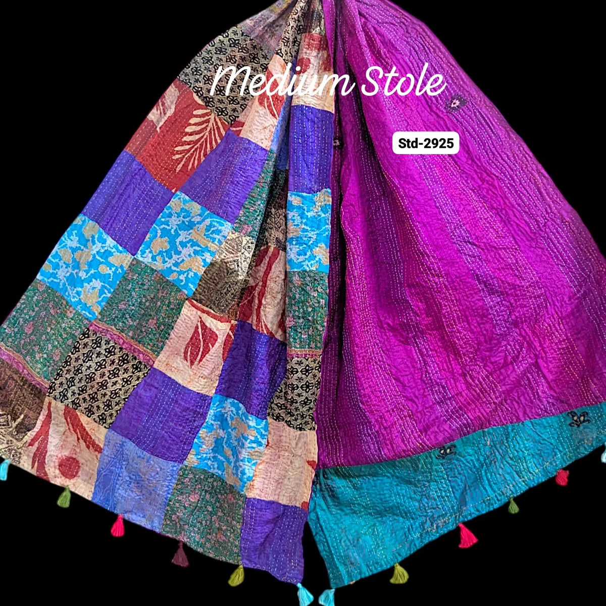 Handmade Silk Stole- While style meets utility- Medium Size-2925