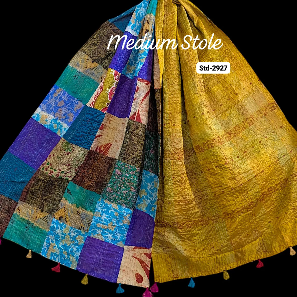 Handmade Silk Stole- While style meets utility- Medium Size-2927