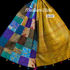 Handmade Silk Stole- While style meets utility- Medium Size-2927