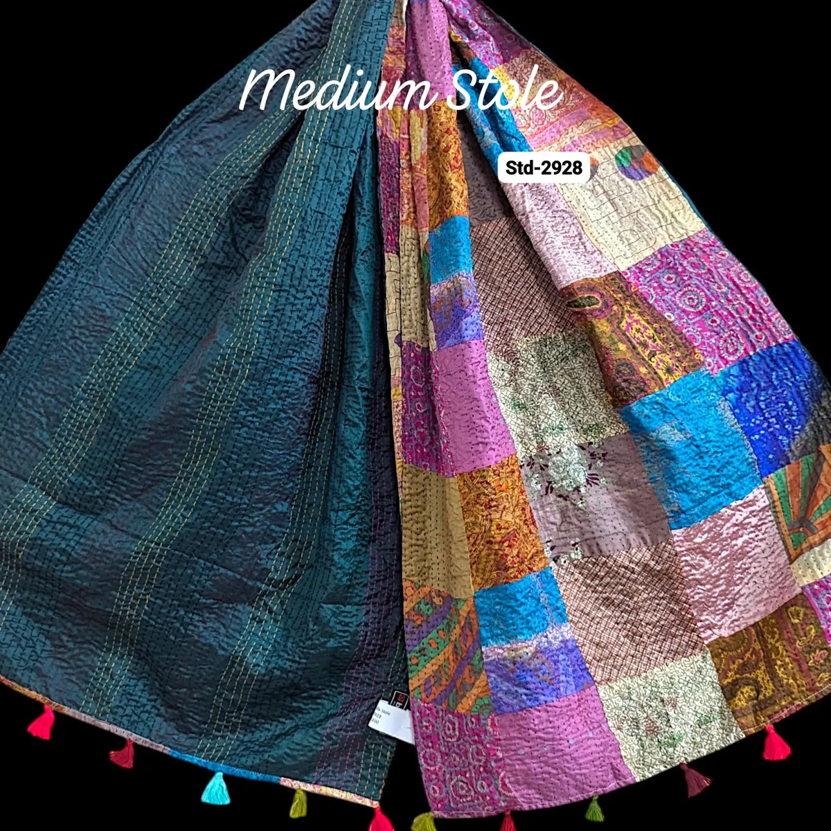 Handmade Silk Stole- While style meets utility- Medium Size-2928