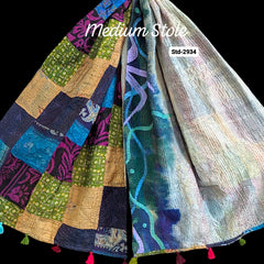 Handmade Silk Stole- While style meets utility- Medium Size-2934