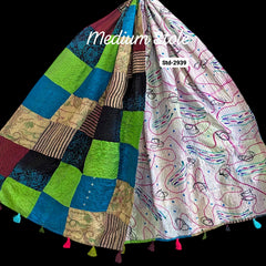 Handmade Silk Stole- While style meets utility- Medium Size-2939