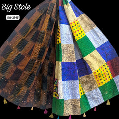Handmade Silk Stole- While style meets utility-Big Size-2945