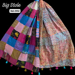 Handmade Silk Stole- While style meets utility-Big Size-2952