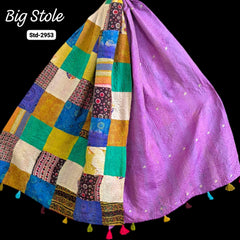 Handmade Silk Stole- While style meets utility-Big Size-2953