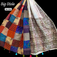 Handmade Silk Stole- While style meets utility-Big Size-2964