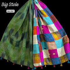 Handmade Silk Stole- While style meets utility-Big Size-2967