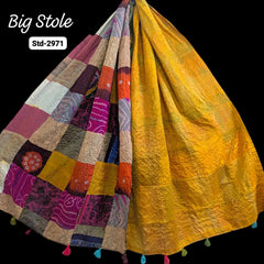 Handmade Silk Stole- While style meets utility-Big Size-2971