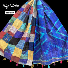 Handmade Silk Stole- While style meets utility-Big Size-2974