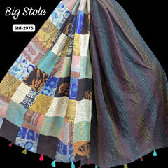 Handmade Silk Stole- While style meets utility-Big Size-2975