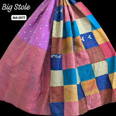 Handmade Silk Stole- While style meets utility-Big Size-2977