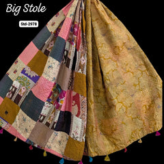 Handmade Silk Stole- While style meets utility-Big Size-2978