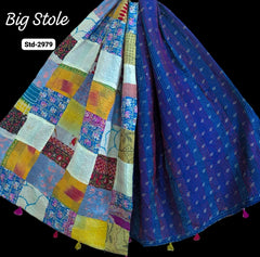Handmade Silk Stole- While style meets utility-Big Size-2979