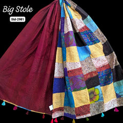 Handmade Silk Stole- While style meets utility-Big Size-2981