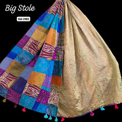 Handmade Silk Stole- While style meets utility-Big Size-2982