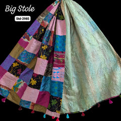 Handmade Silk Stole- While style meets utility-Big Size-2985