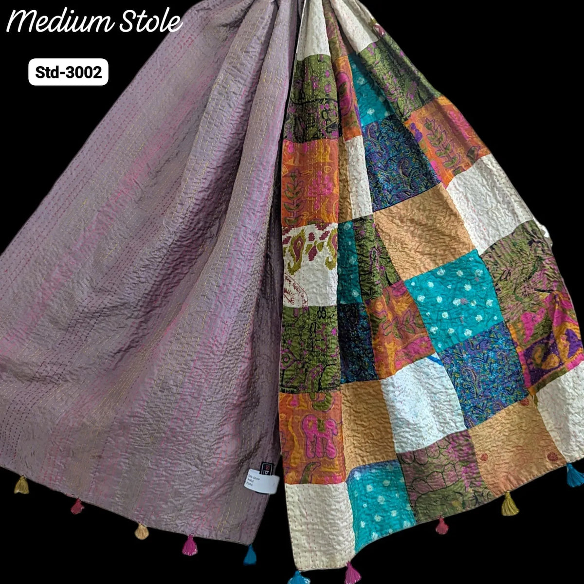 Handmade Silk Stole- While style meets utility- Medium Size-3002
