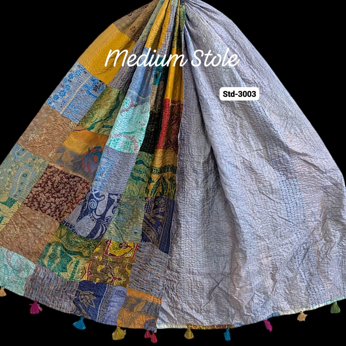 Handmade Silk Stole- While style meets utility- Medium Size-3003