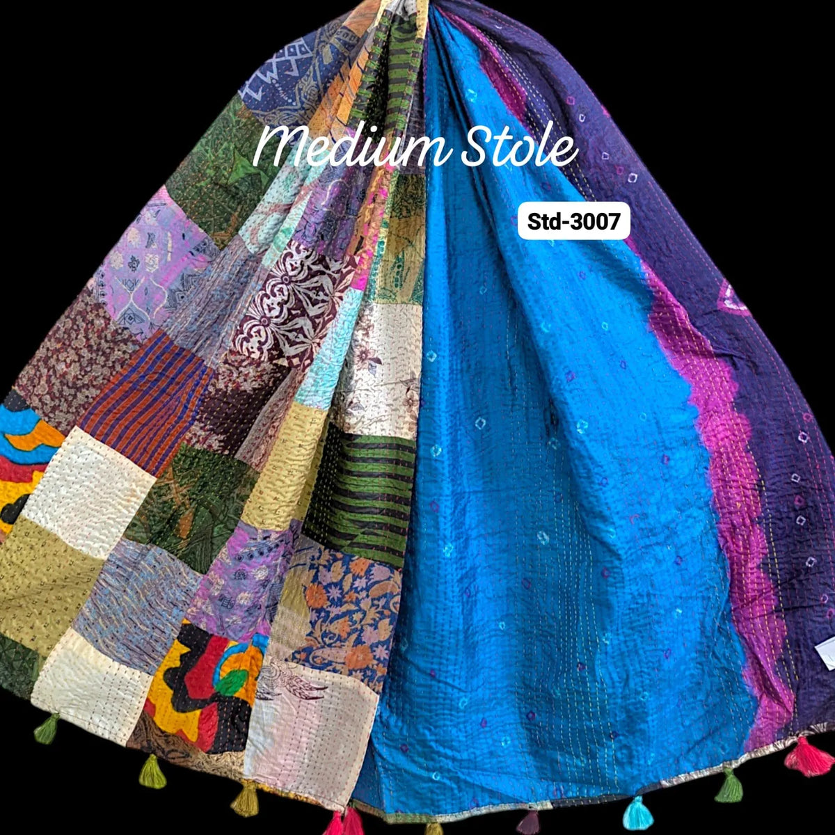 Handmade Silk Stole- While style meets utility- Medium Size-3007