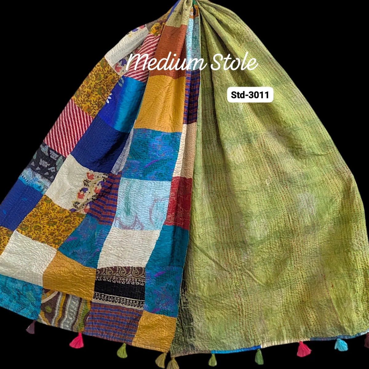 Handmade Silk Stole- While style meets utility- Medium Size-3011