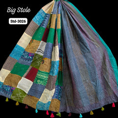 Handmade Silk Stole- While style meets utility-Big Size-3026
