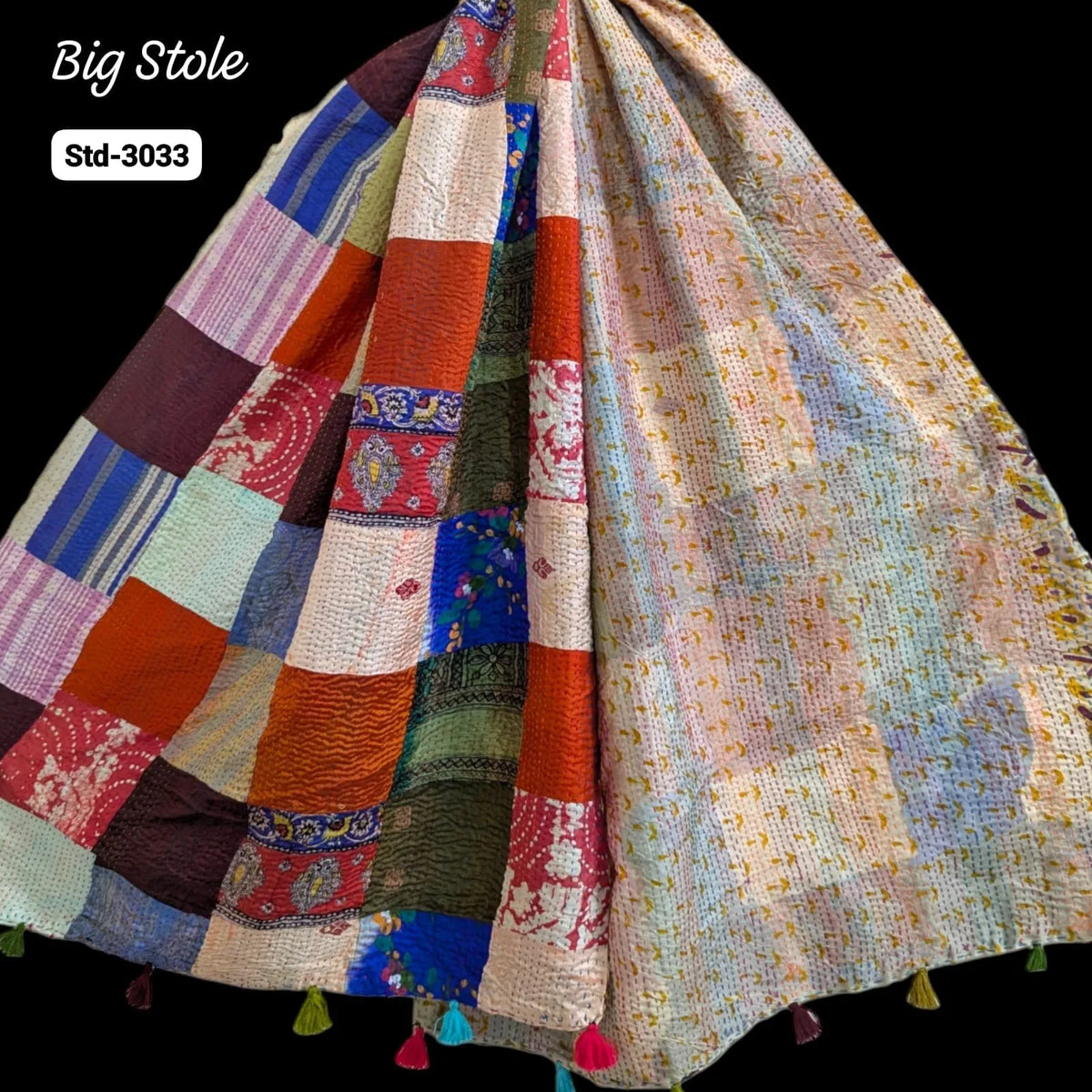 Handmade Silk Stole- While style meets utility-Big Size-3033