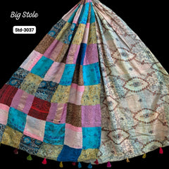 Handmade Silk Stole- While style meets utility-Big Size-3037