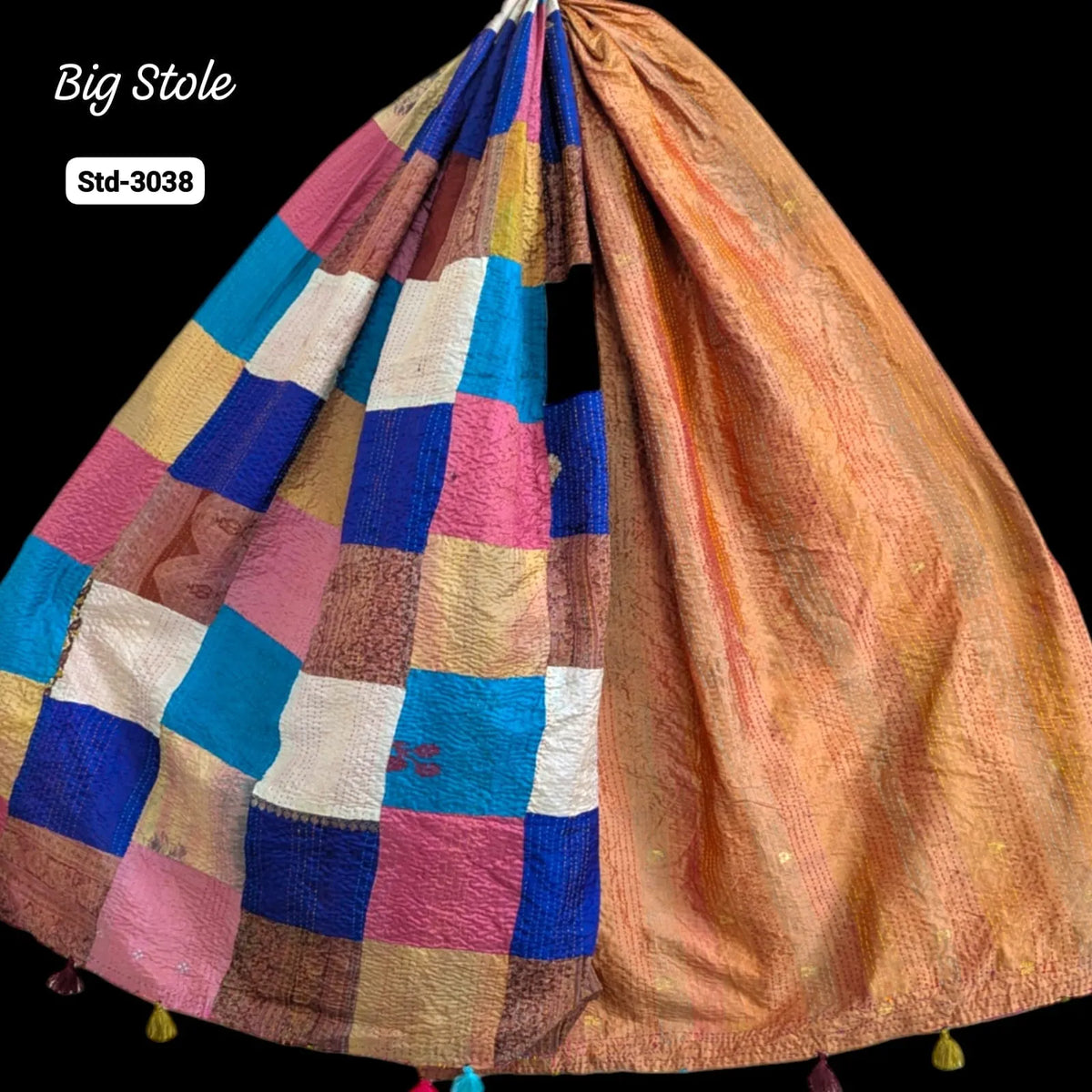 Handmade Silk Stole- While style meets utility-Big Size-3038