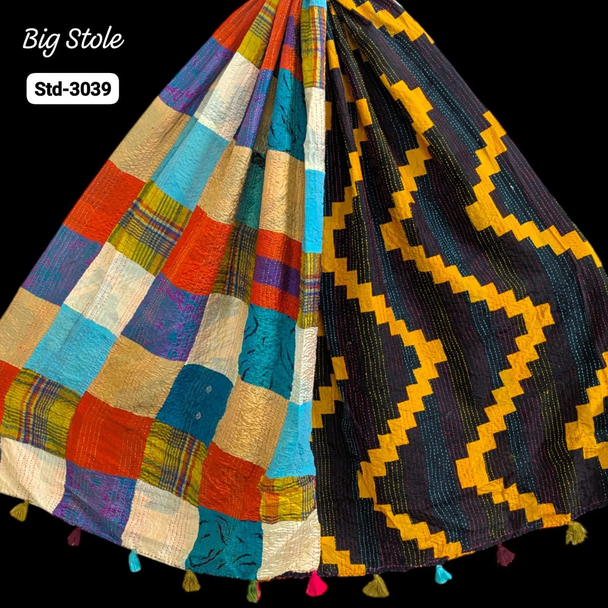 Handmade Silk Stole- While style meets utility-Big Size-3039