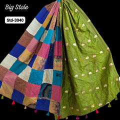 Handmade Silk Stole- While style meets utility-Big Size-3040