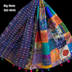 Handmade Silk Stole- While style meets utility-Big Size-3042