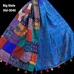 Handmade Silk Stole- While style meets utility-Big Size-3045