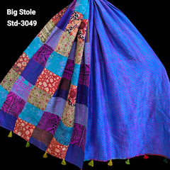 Handmade Silk Stole- While style meets utility-Big Size-3049