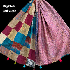 Handmade Silk Stole- While style meets utility-Big Size-3052