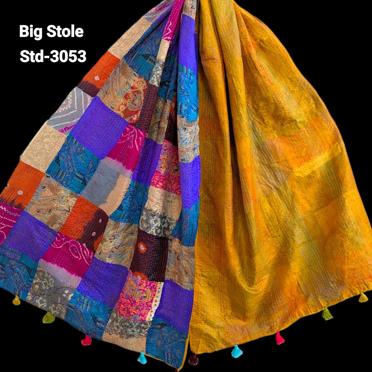 Handmade Silk Stole- While style meets utility-Big Size-3053