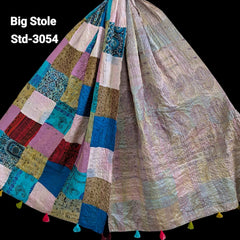 Handmade Silk Stole- While style meets utility-Big Size-3054
