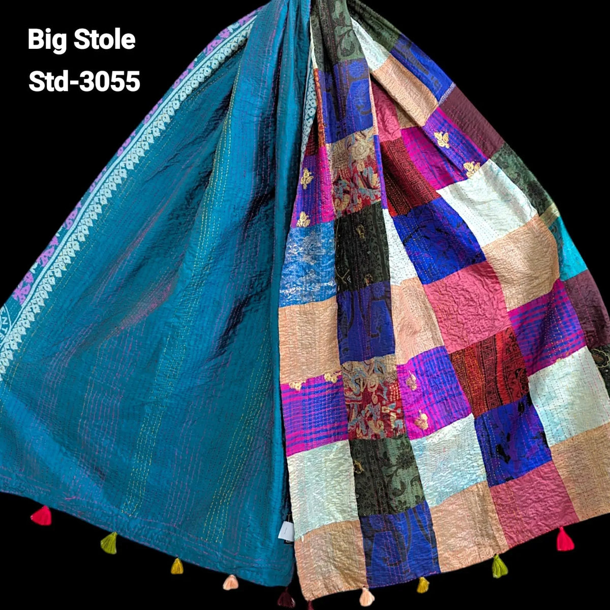 Handmade Silk Stole- While style meets utility-Big Size-3055