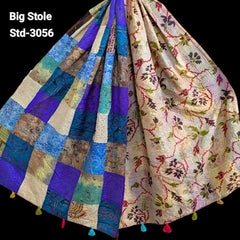 Handmade Silk Stole- While style meets utility-Big Size-3056