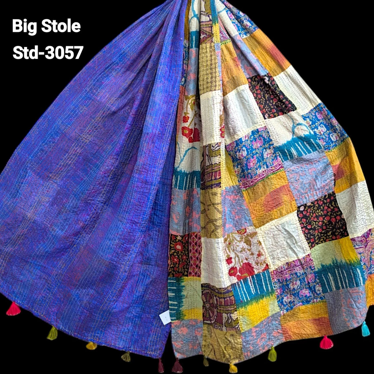 Handmade Silk Stole- While style meets utility-Big Size-3057