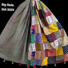 Handmade Silk Stole- While style meets utility-Big Size-3059