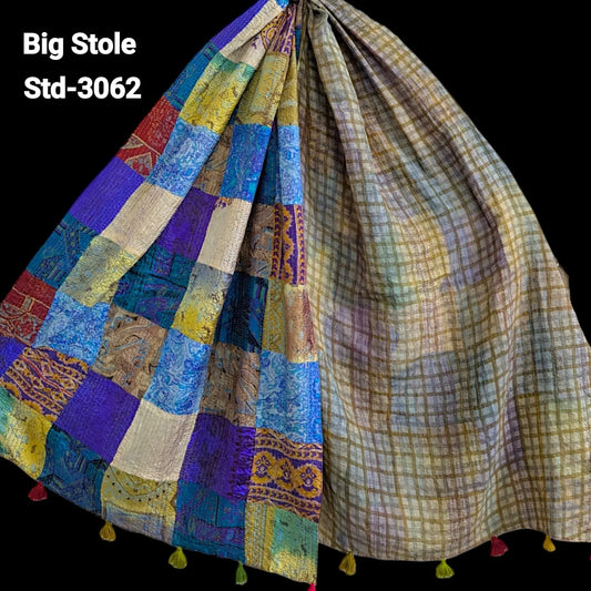 Handmade Silk Stole- While style meets utility-Big Size-3062