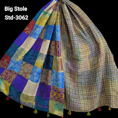 Handmade Silk Stole- While style meets utility-Big Size-3062