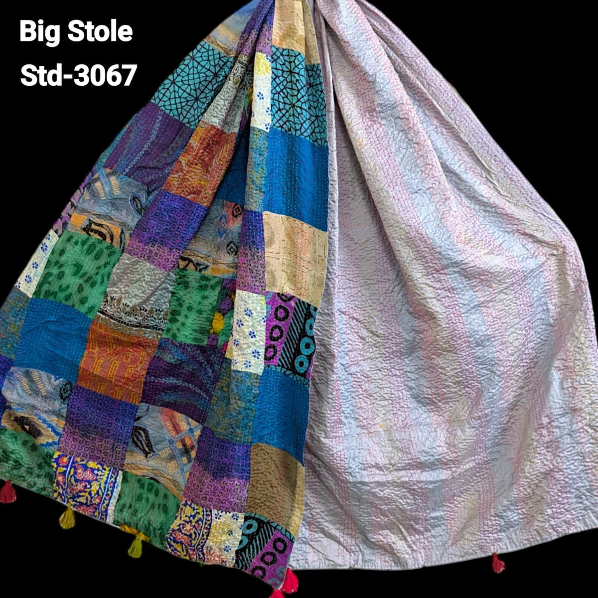 Handmade Silk Stole- While style meets utility-Big Size-3067