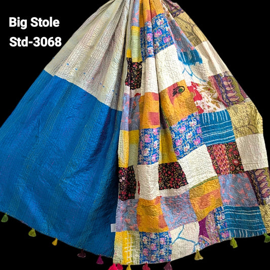 Handmade Silk Stole- While style meets utility-Big Size-3068