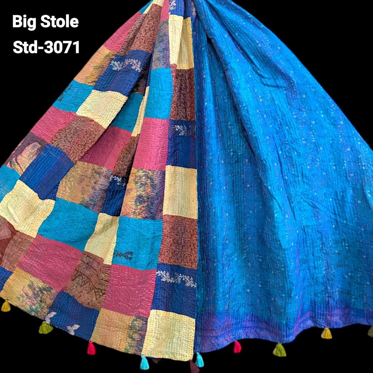 Handmade Silk Stole- While style meets utility-Big Size-3071