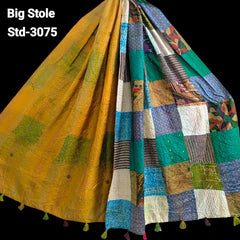 Handmade Silk Stole- While style meets utility-Big Size-3075