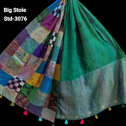 Handmade Silk Stole- While style meets utility-Big Size-3076