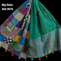 Handmade Silk Stole- While style meets utility-Big Size-3076