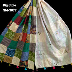 Handmade Silk Stole- While style meets utility-Big Size-3077